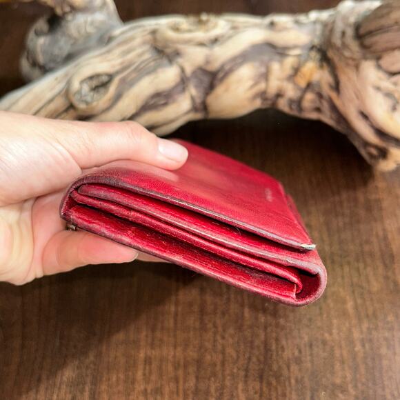 Harvey Nichols Knightsbridge London Red Leather Ladies Wallet - Picture 4 of 13